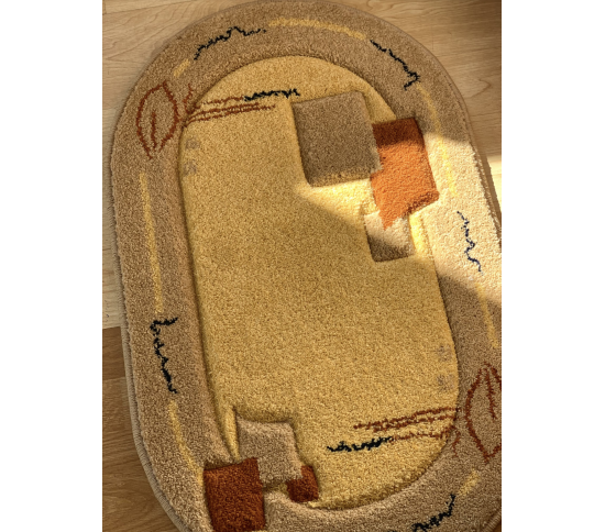 Синтетичний килим Frize Vrezanny 5858A yellow - Висока якість за найкращою ціною в Україні зображення 3.